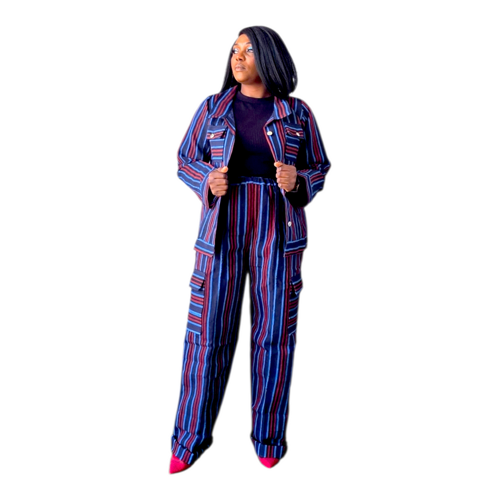 Ọlá Aso-Oke Set – Button Jacket
