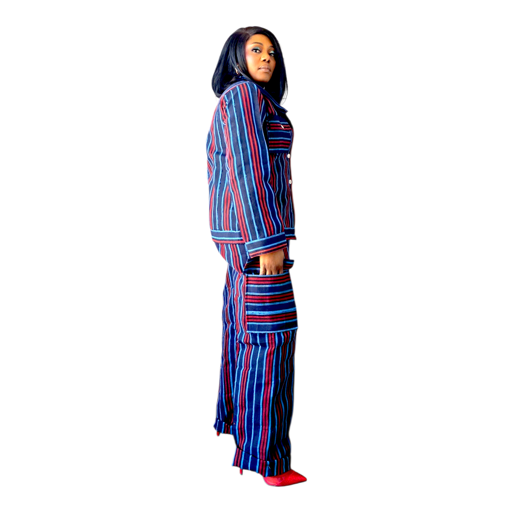 Ọlá Aso-Oke Set – Button Jacket