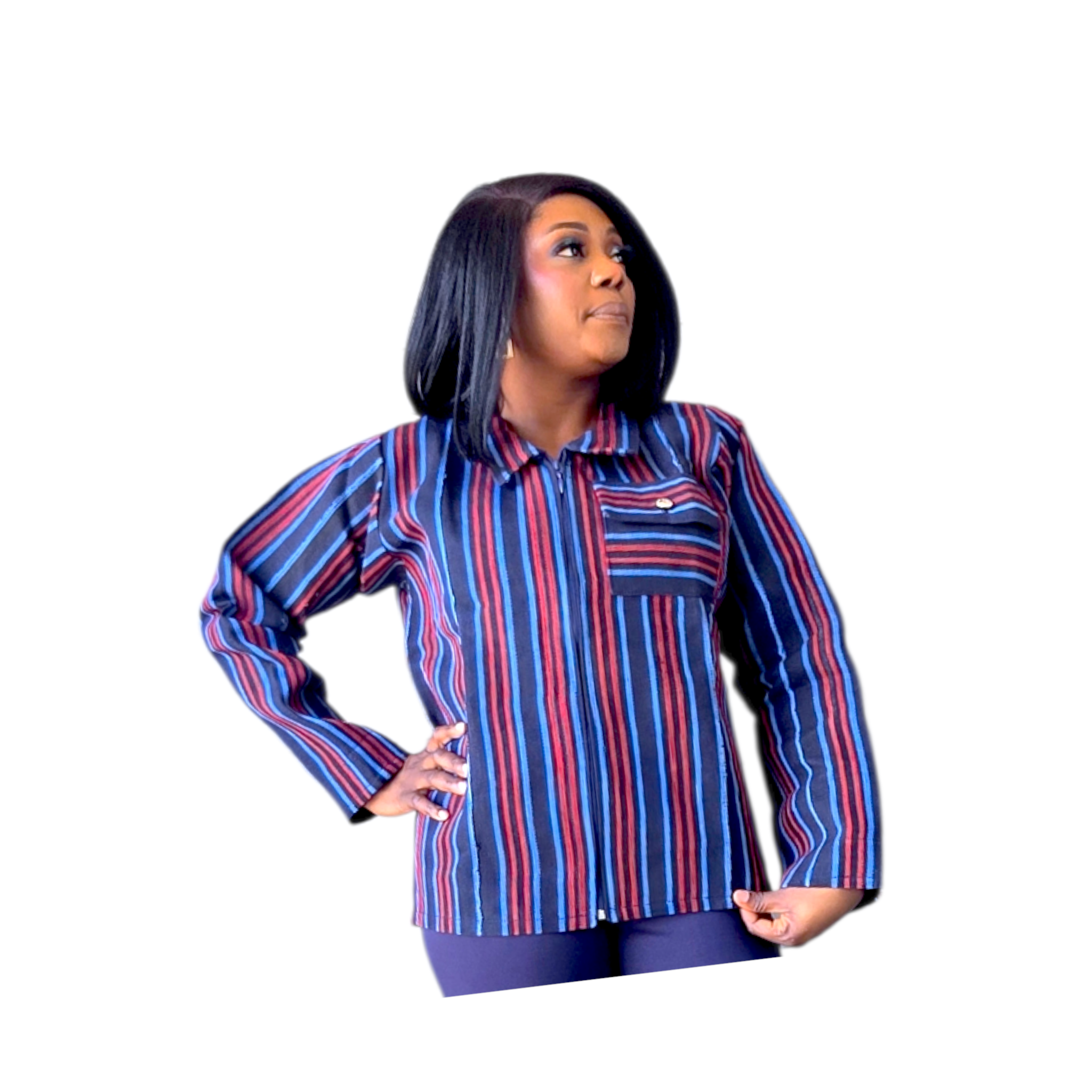 Ọlá Aso-Oke Jacket – Zip