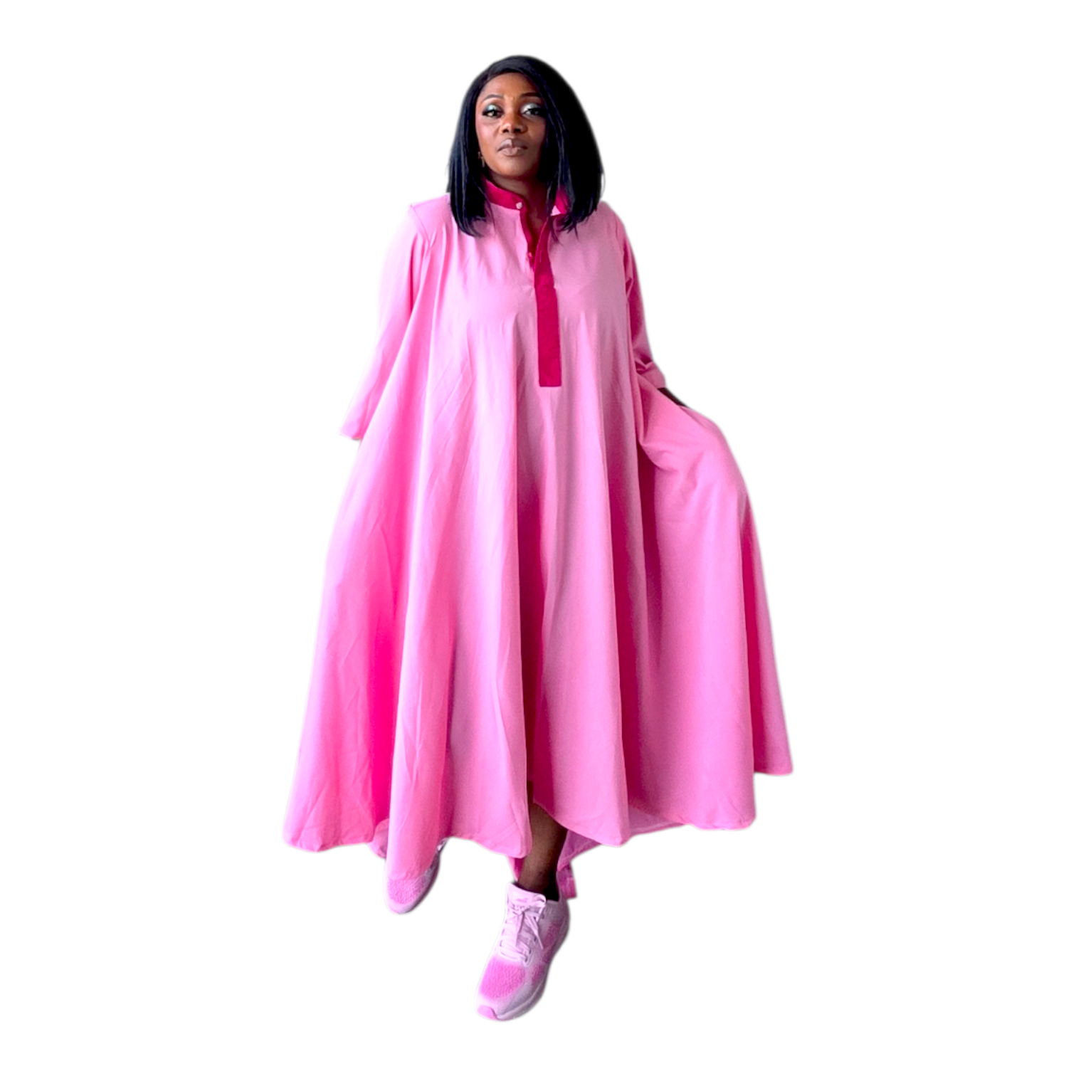 Zira High/Low Flared Dress