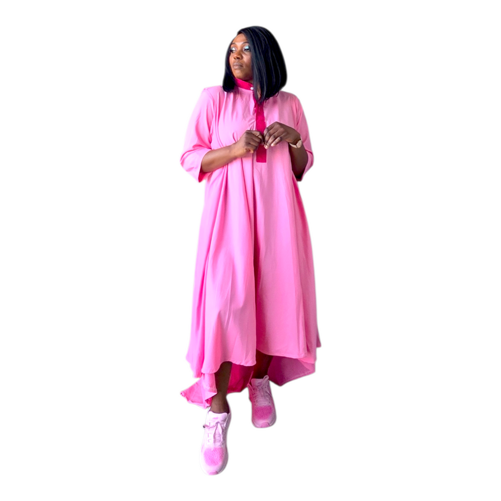 Zira High/Low Flared Dress