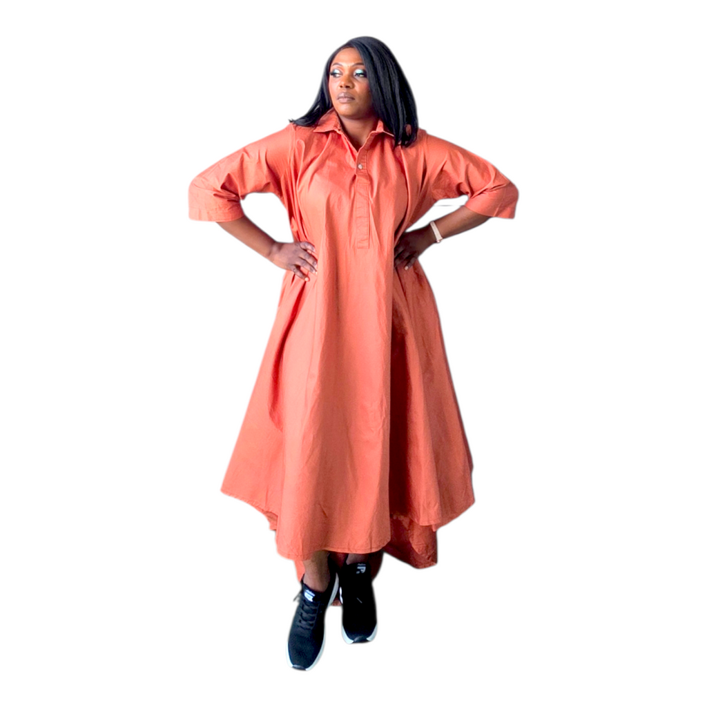 Zira High/Low Flared Dress